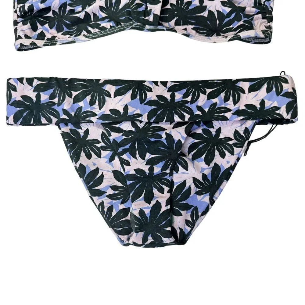 NEW Alexandra Miro Bikini Lola Top Tanga Bottom Palm Pink Blue Small - Picture 8 of 11